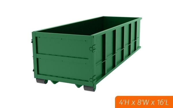 we allow for rental period extensions for our fifteen-yard dumpster rentals